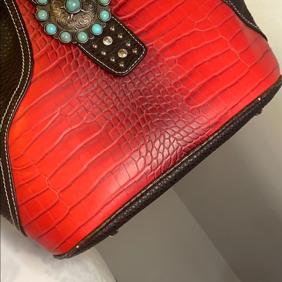 Country style red shoulder bag - Picture 14 of 14